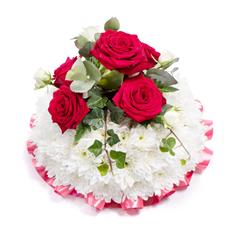 massed red posy